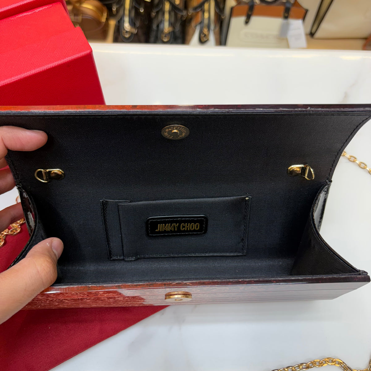JC Candy Clutch - Pink & Wine
