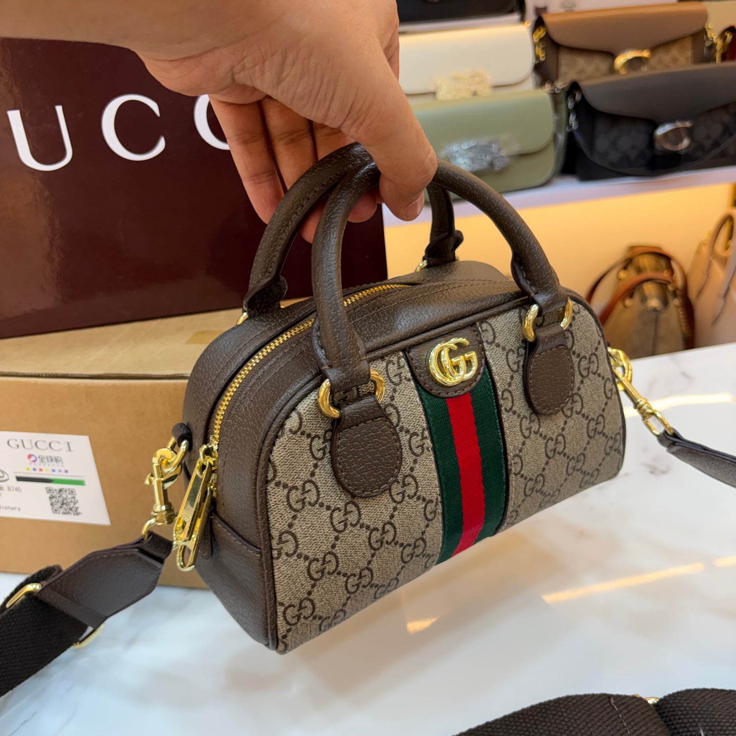 GG Ophidia Boston Bag - Small