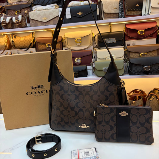 COCH JULIET HANDBAG With Wallet - Coffee