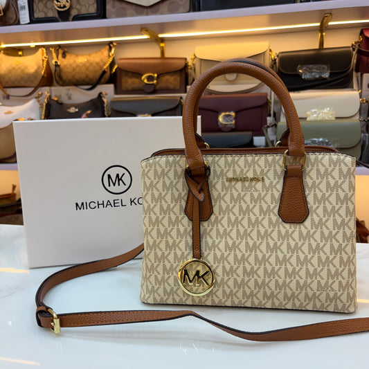 MK Sheila Medium Satchel - White