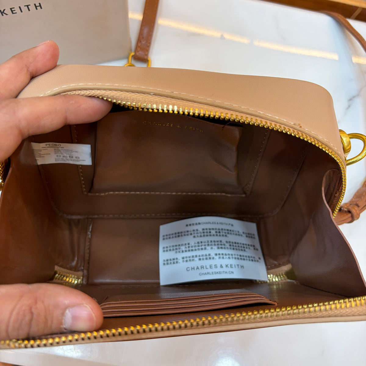 CNK Crossbody Bag - Beige