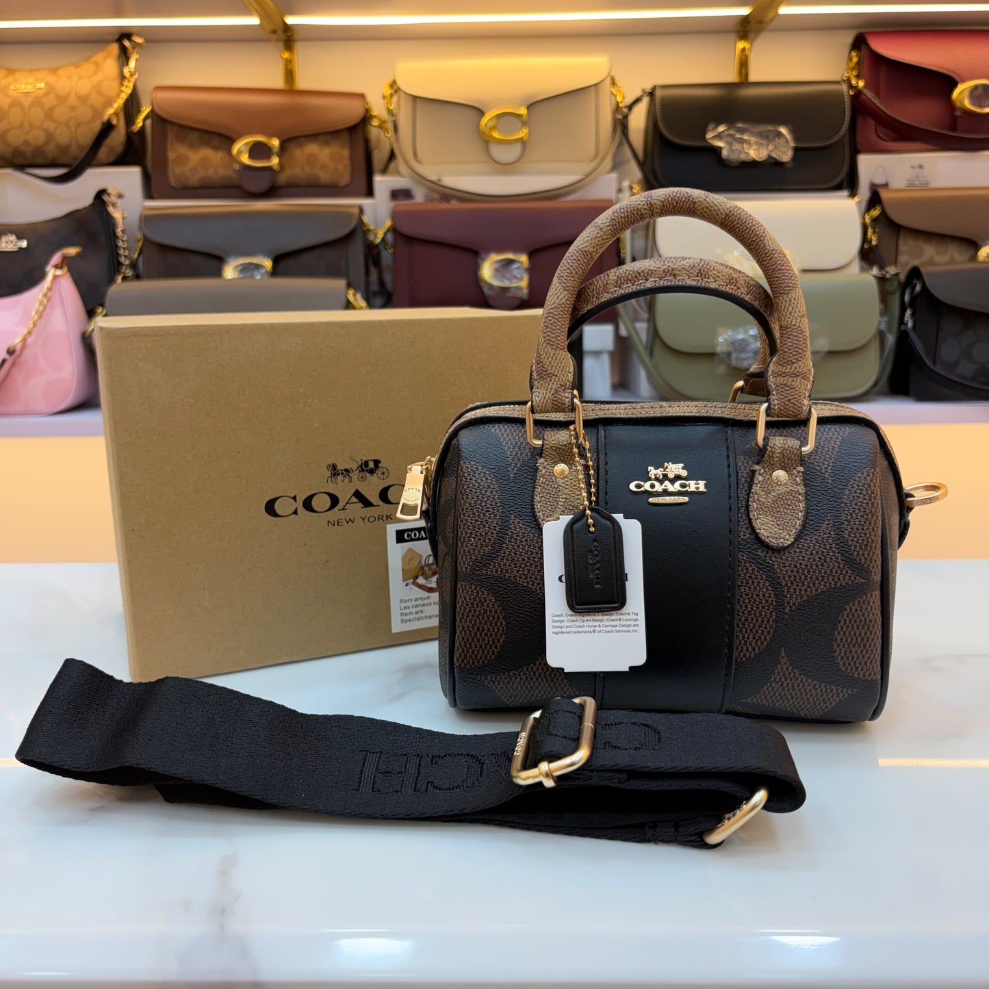 COCH ROWAN SPEEDY BAG - Coffee Apricot