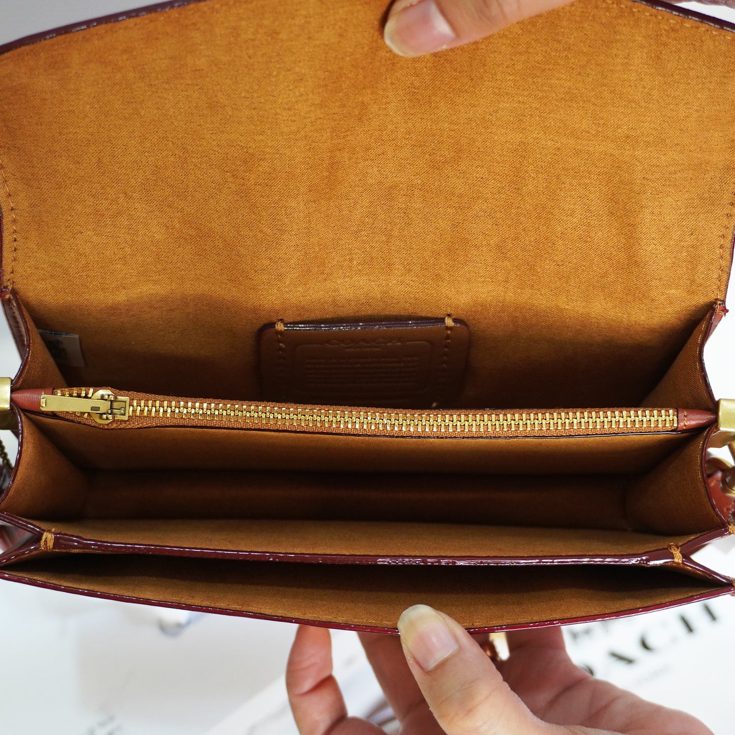 CH C Label (20) Sling Bag - Tan Apricot