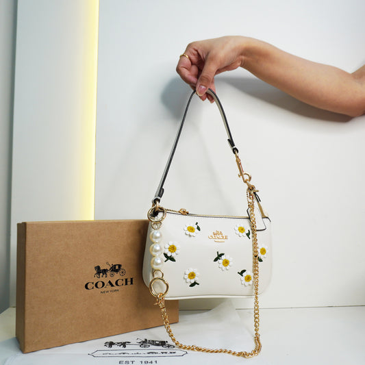 CH Floral Sling Bag - White