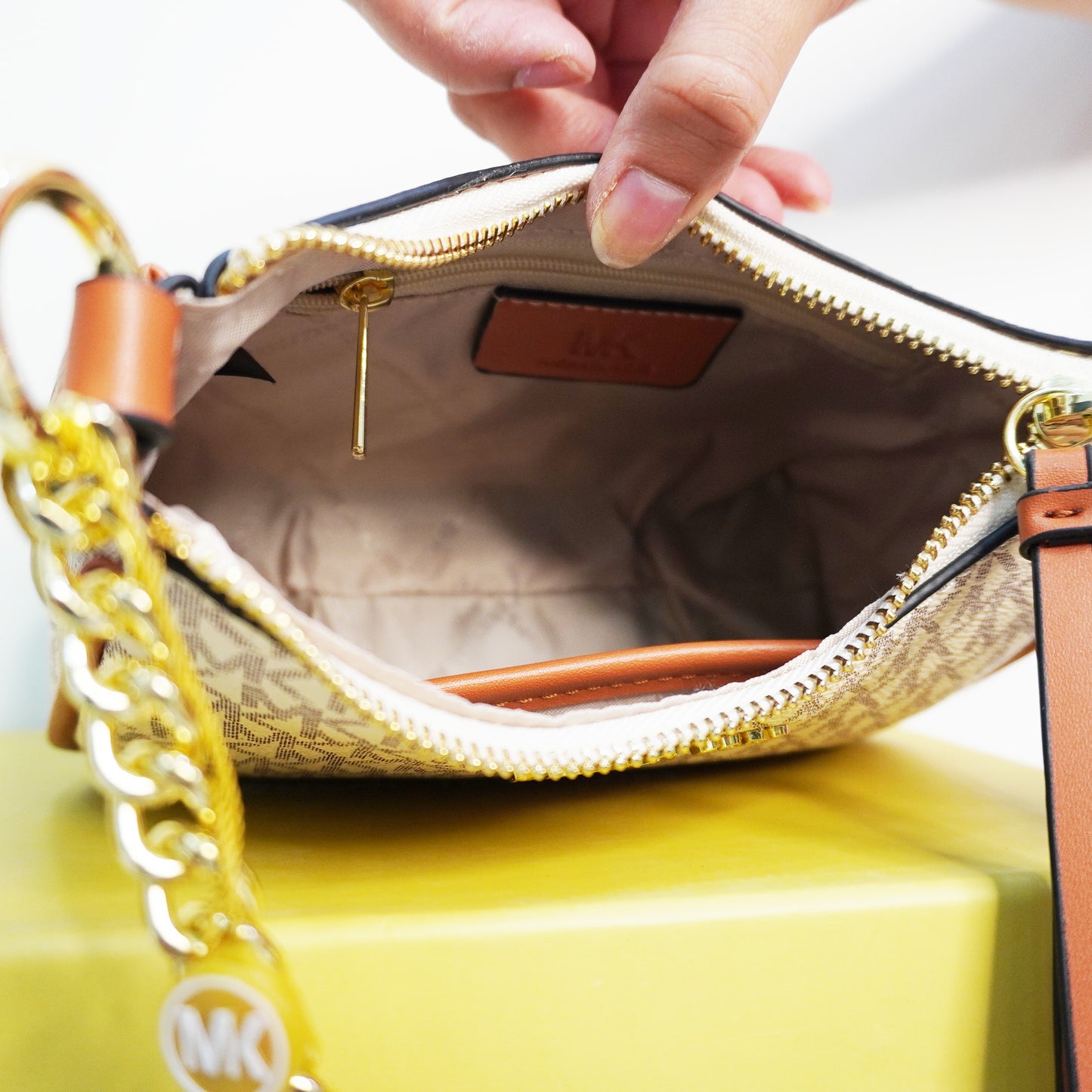 MK Moon Bag - White