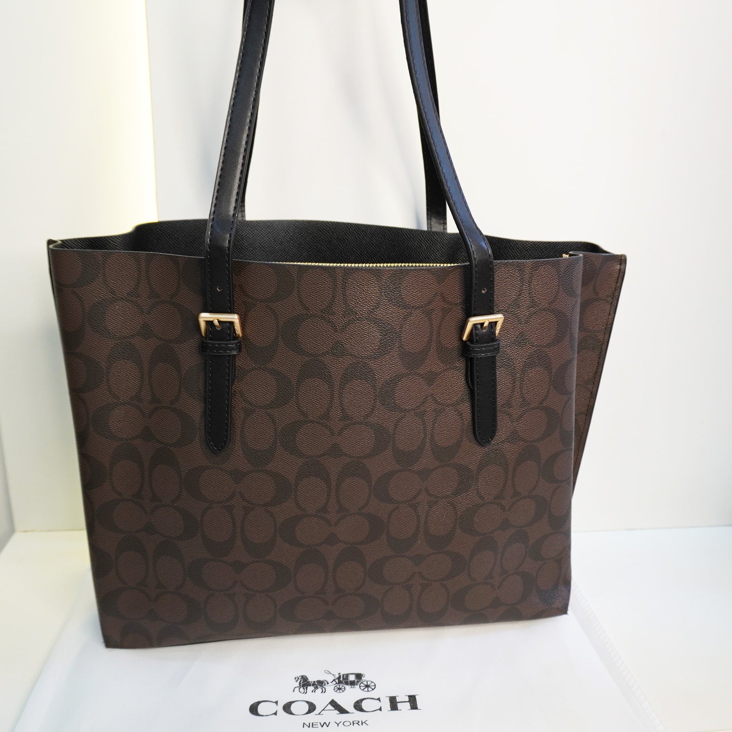CH 3 Partition Premium Tote Bag - Coffee