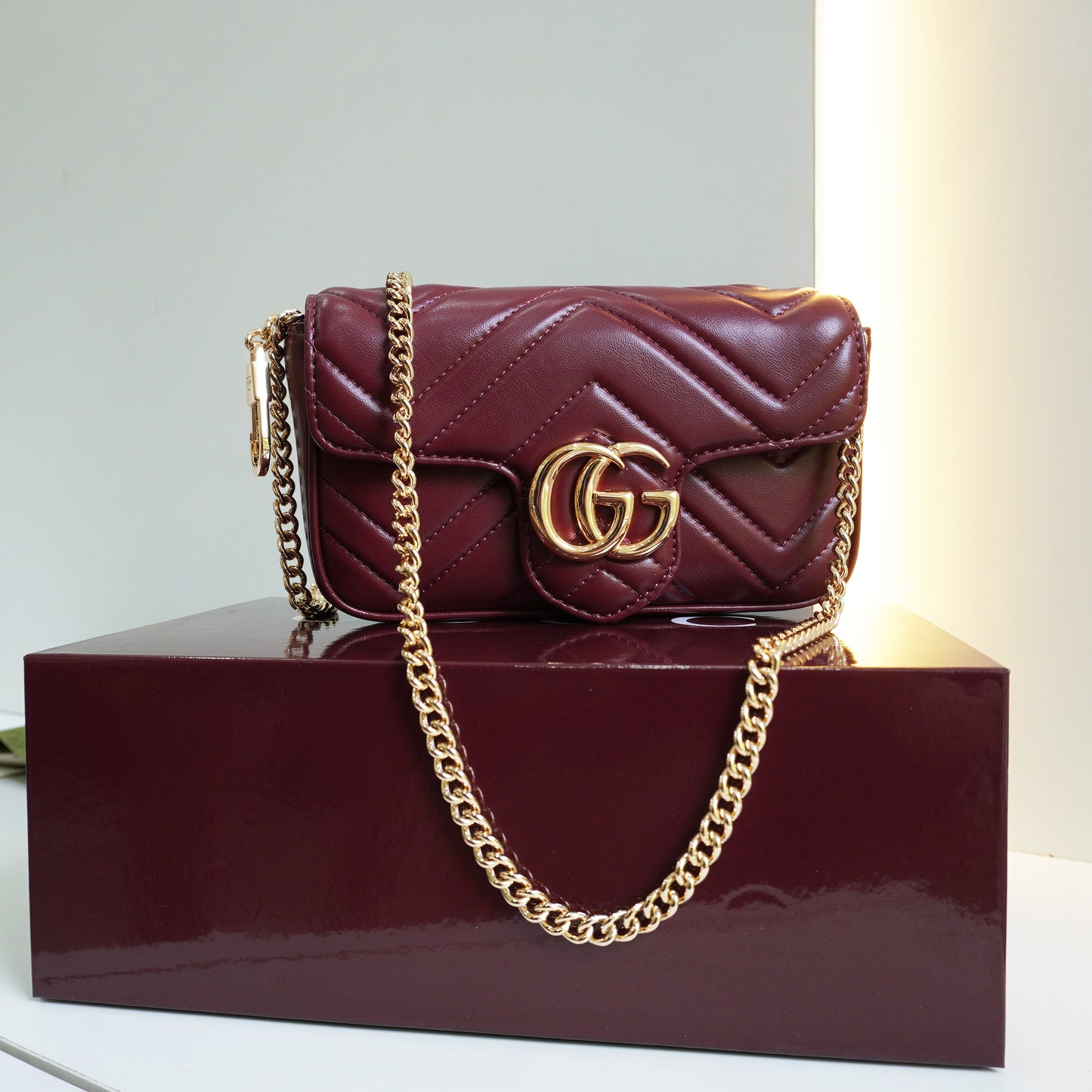 GG03 Mrmnt Mini Sling Bag - Wine (Ultra Premium Double Box)