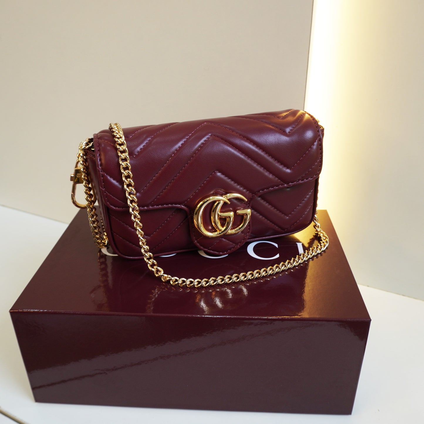 GG03 Mrmnt Mini Sling Bag - Wine (Ultra Premium Double Box)