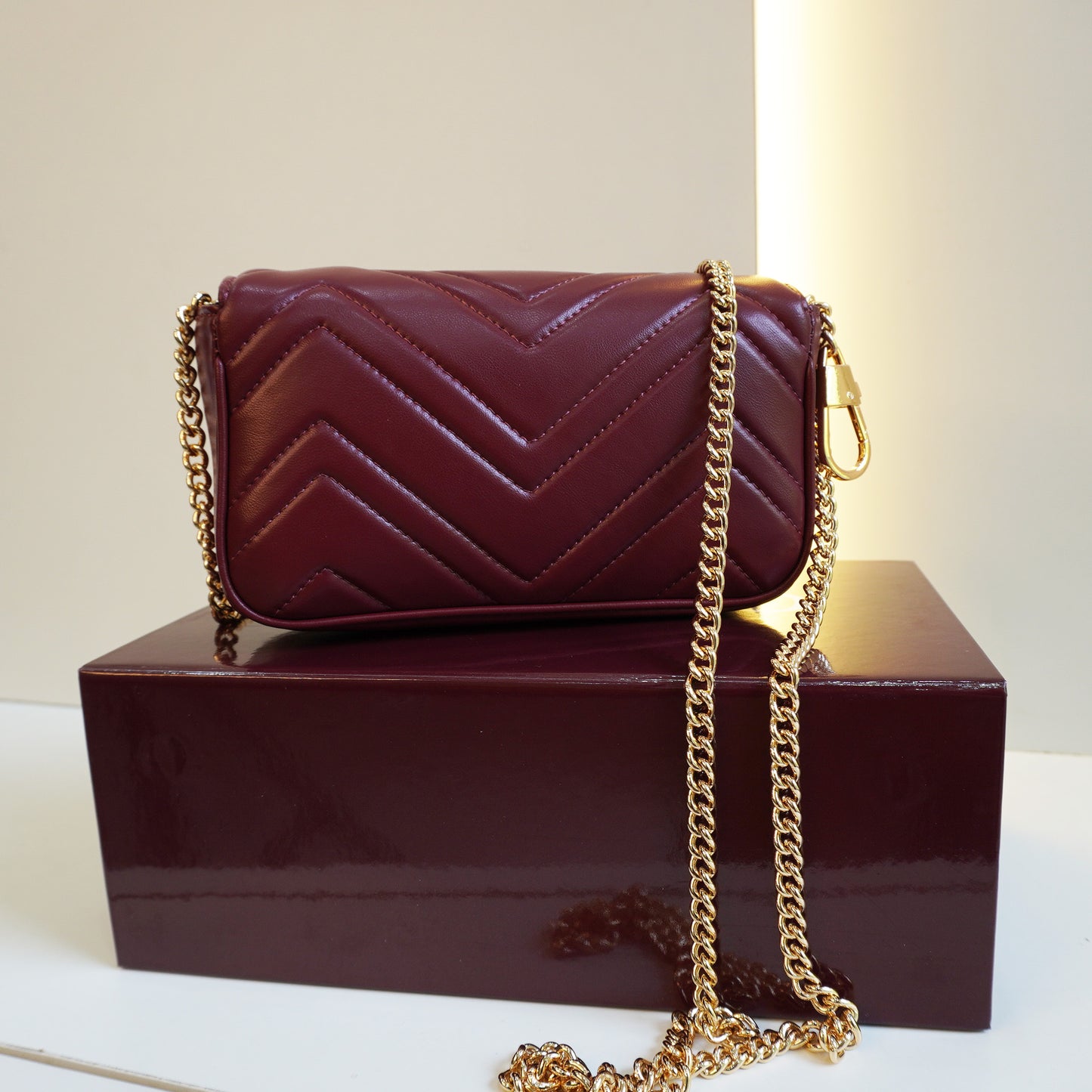 GG03 Mrmnt Mini Sling Bag - Wine (Ultra Premium Double Box)