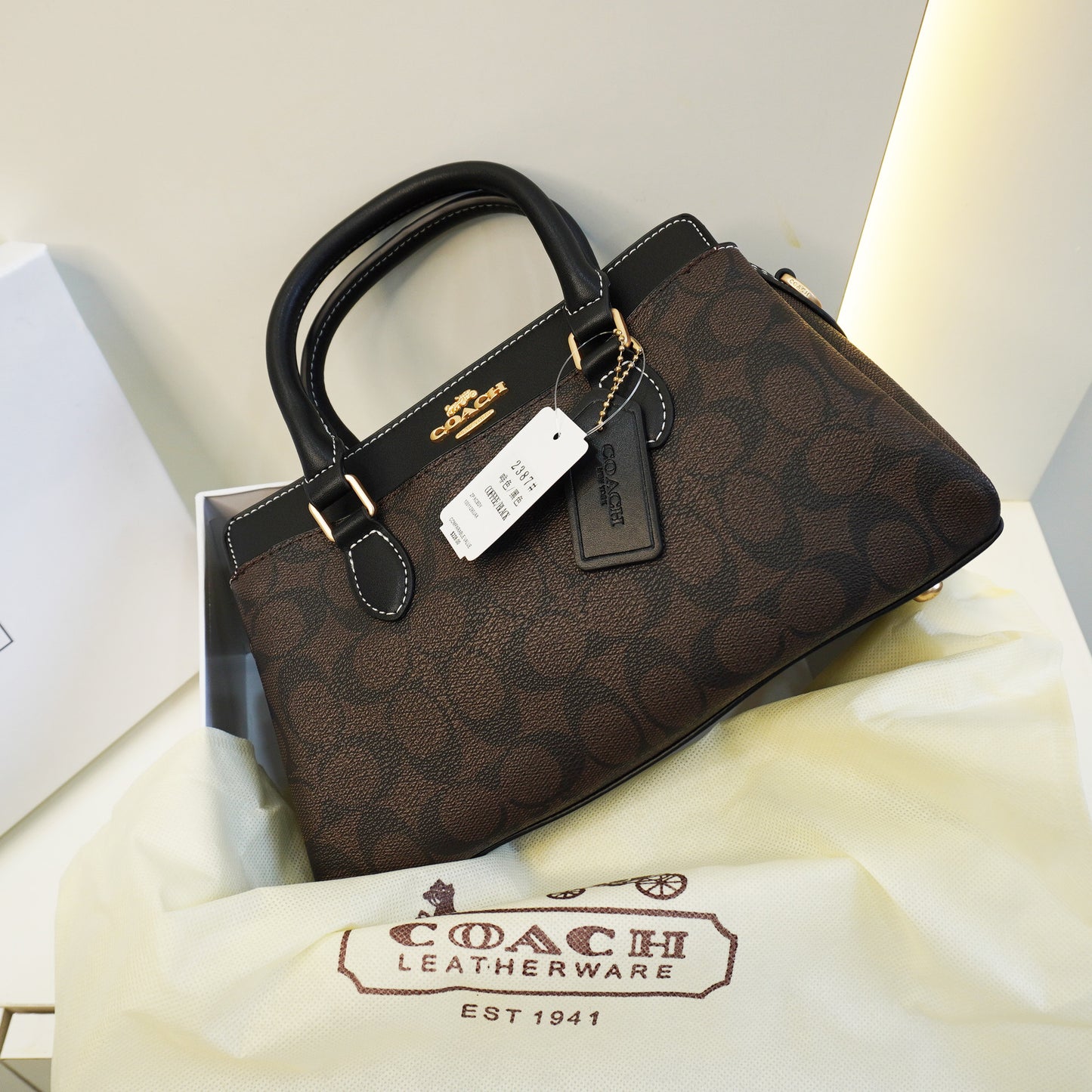 CH Darcie Satchel Bag - Coffee Black