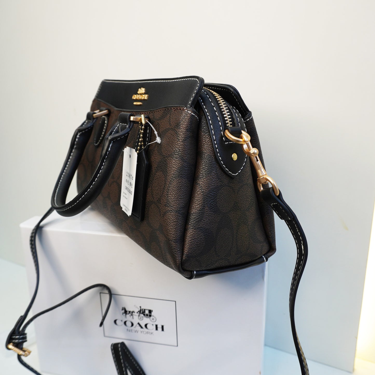 CH Darcie Satchel Bag - Coffee Black
