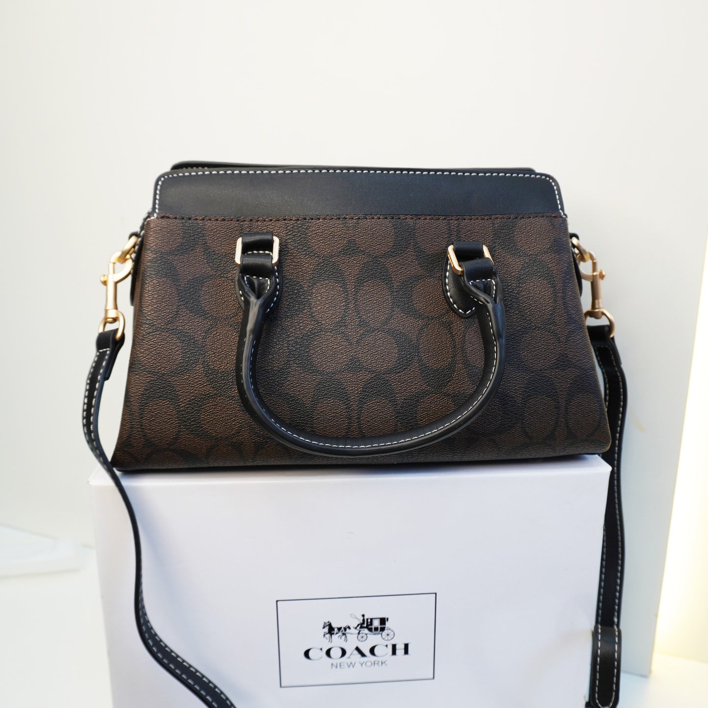 CH Darcie Satchel Bag - Coffee Black