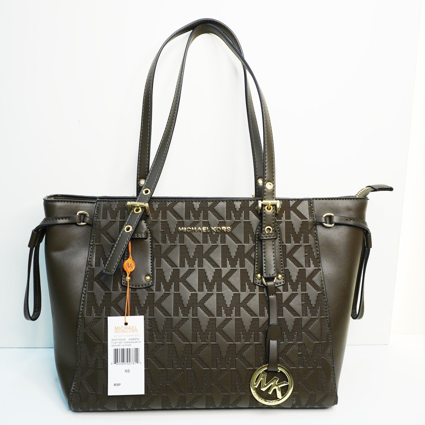 MK04 3 Compartment Tote Bag - Olive Green Colour