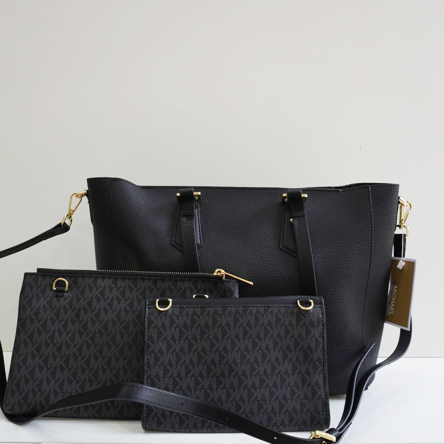 MK777 - 3 in 1 Tote Set - Black