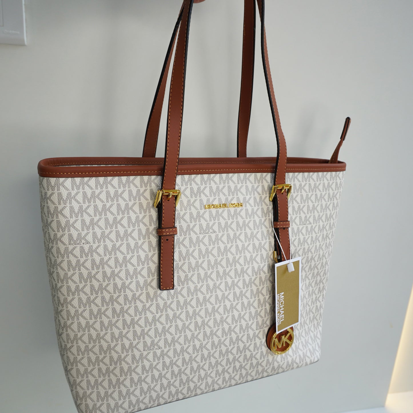 MK32 Tote Bag - White Monogram