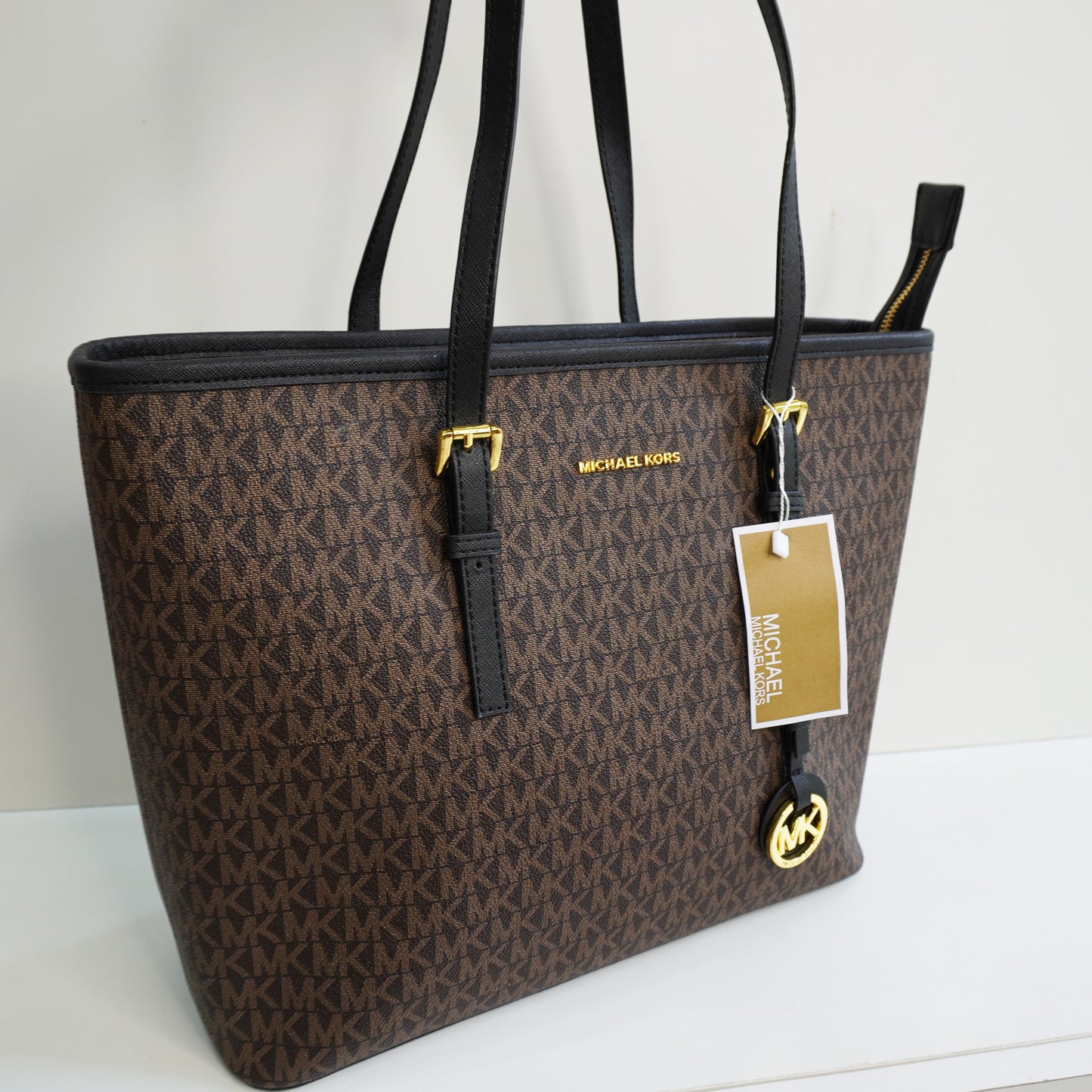 MK32 Tote Bag - Coffee Monogram