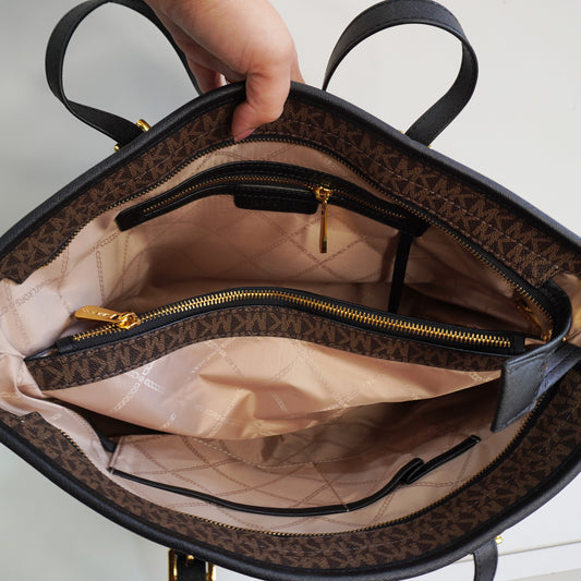 MK32 Tote Bag - Coffee Monogram