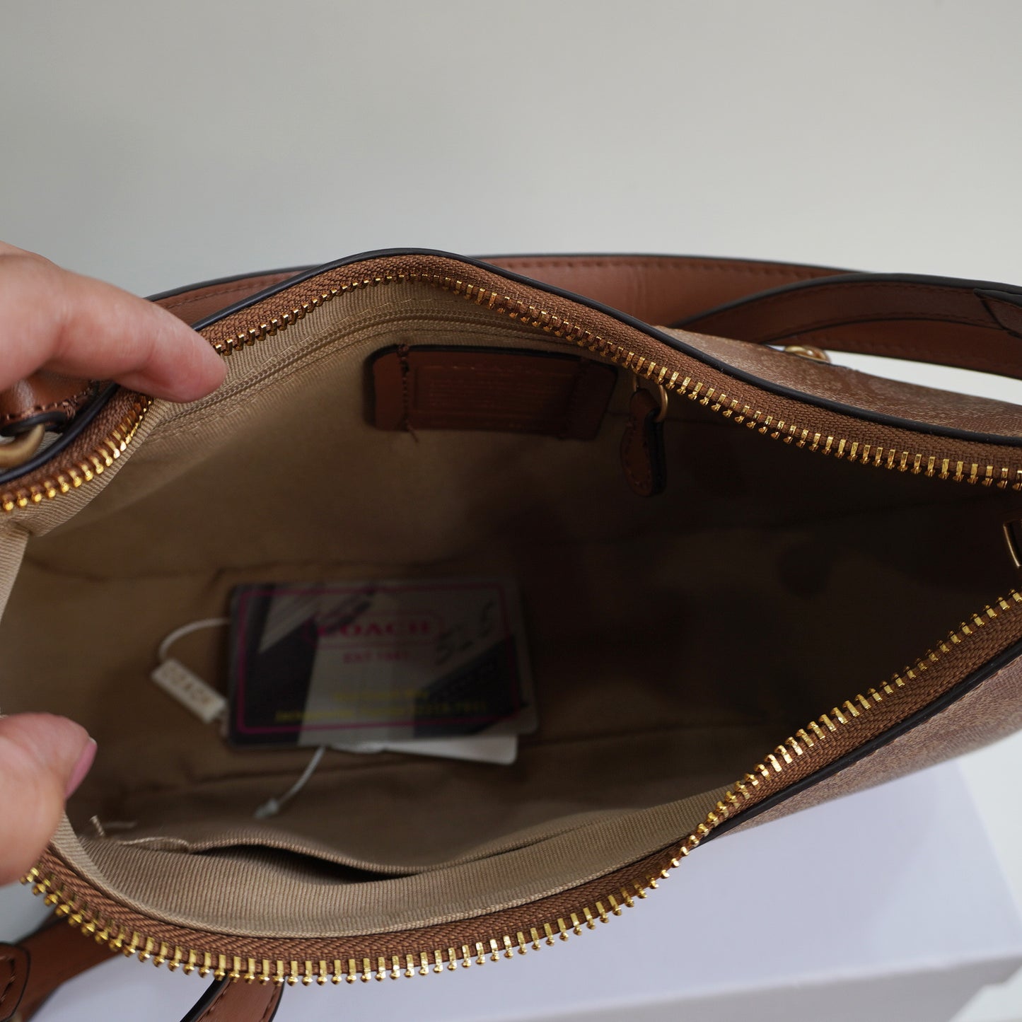 CH22 Classic Monogram Shoulder Bag - Apricot (Brown Box)