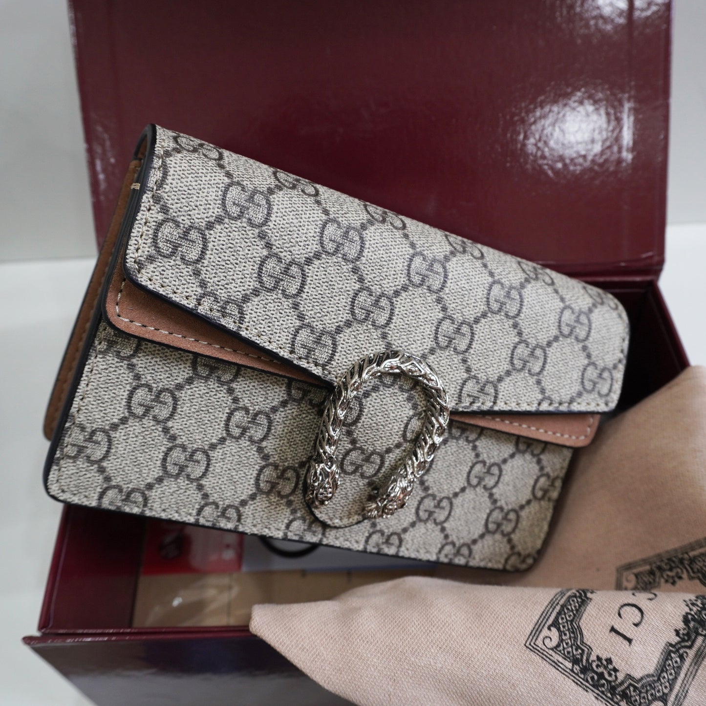 GG01 - Mini Chain Bag with Sculpted Buckle - Signature Colour