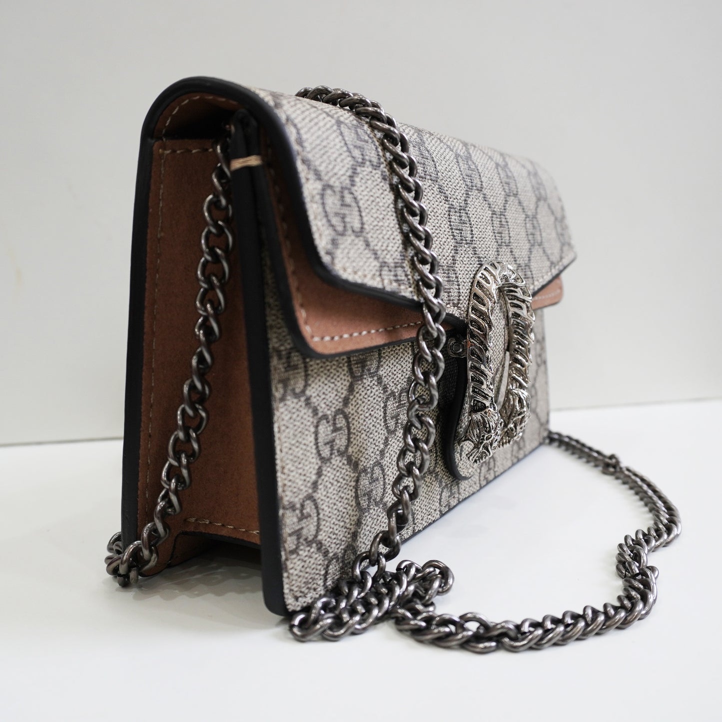 GG01 - Mini Chain Bag with Sculpted Buckle - Signature Colour