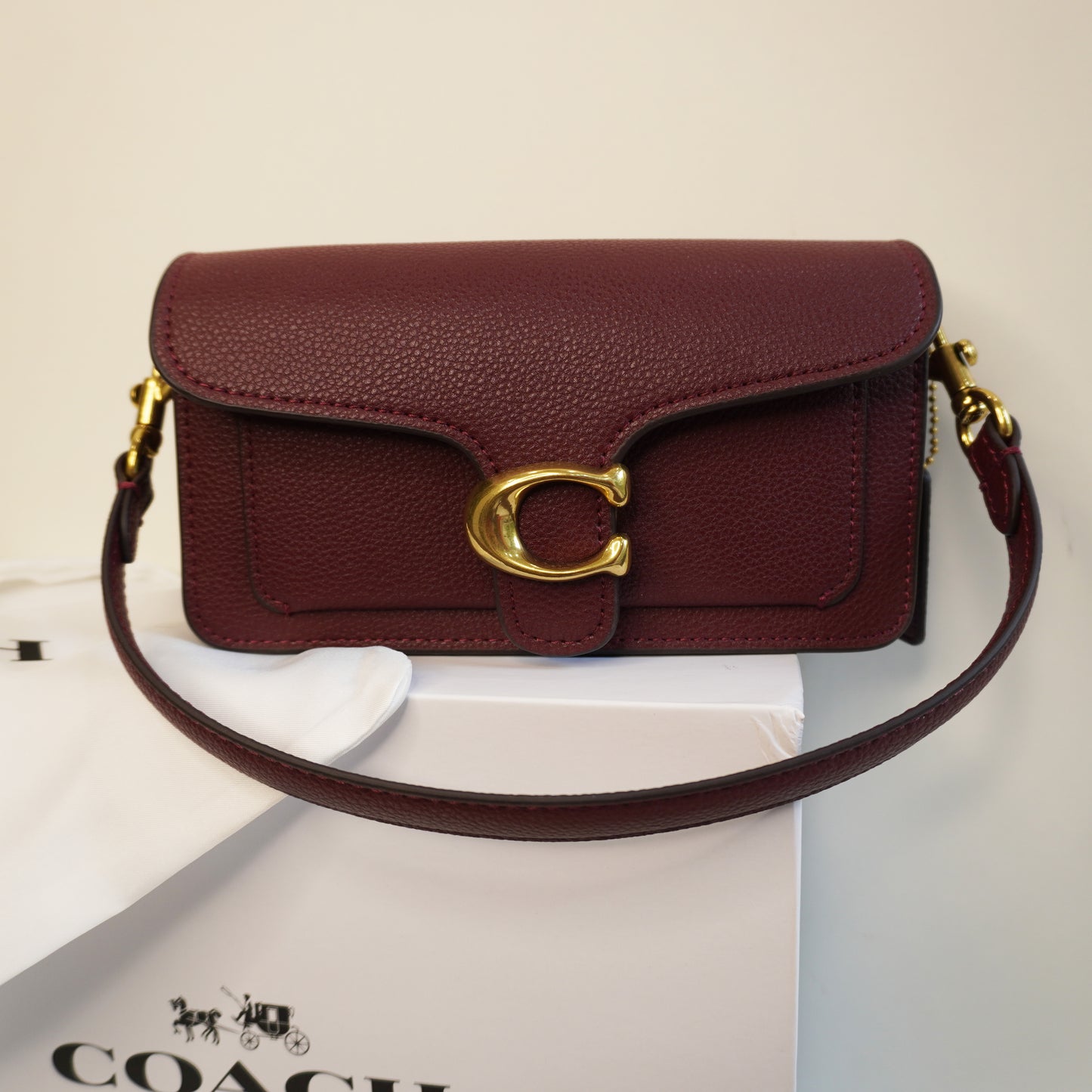 CH C Label (20) Sling Bag - Wine Colour
