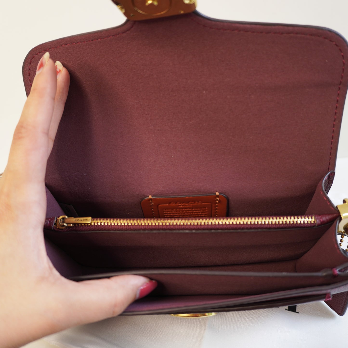 CH C Label (20) Sling Bag - Wine Colour