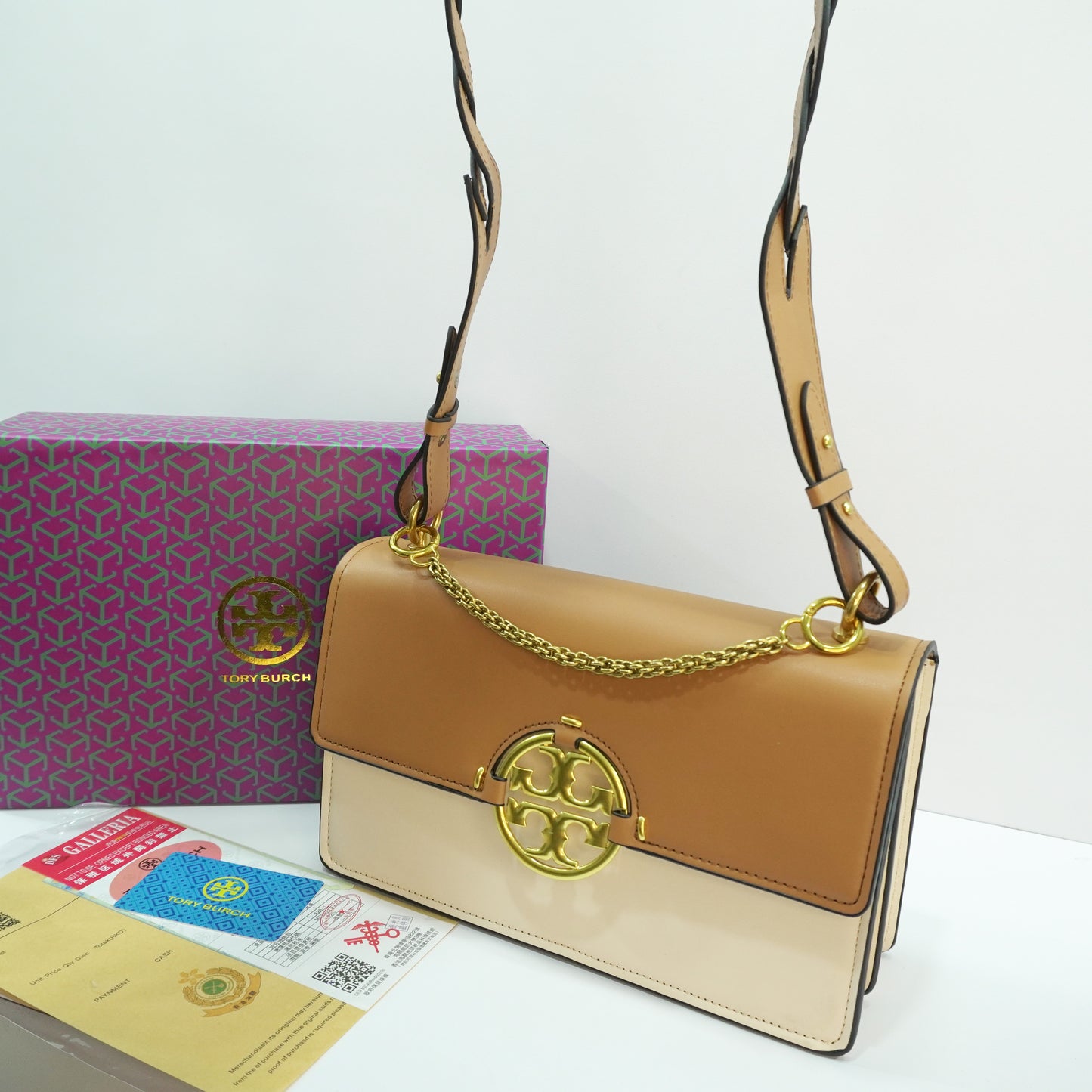 TB70 Miller Shoulder/Sling Bag - Tan & Beige