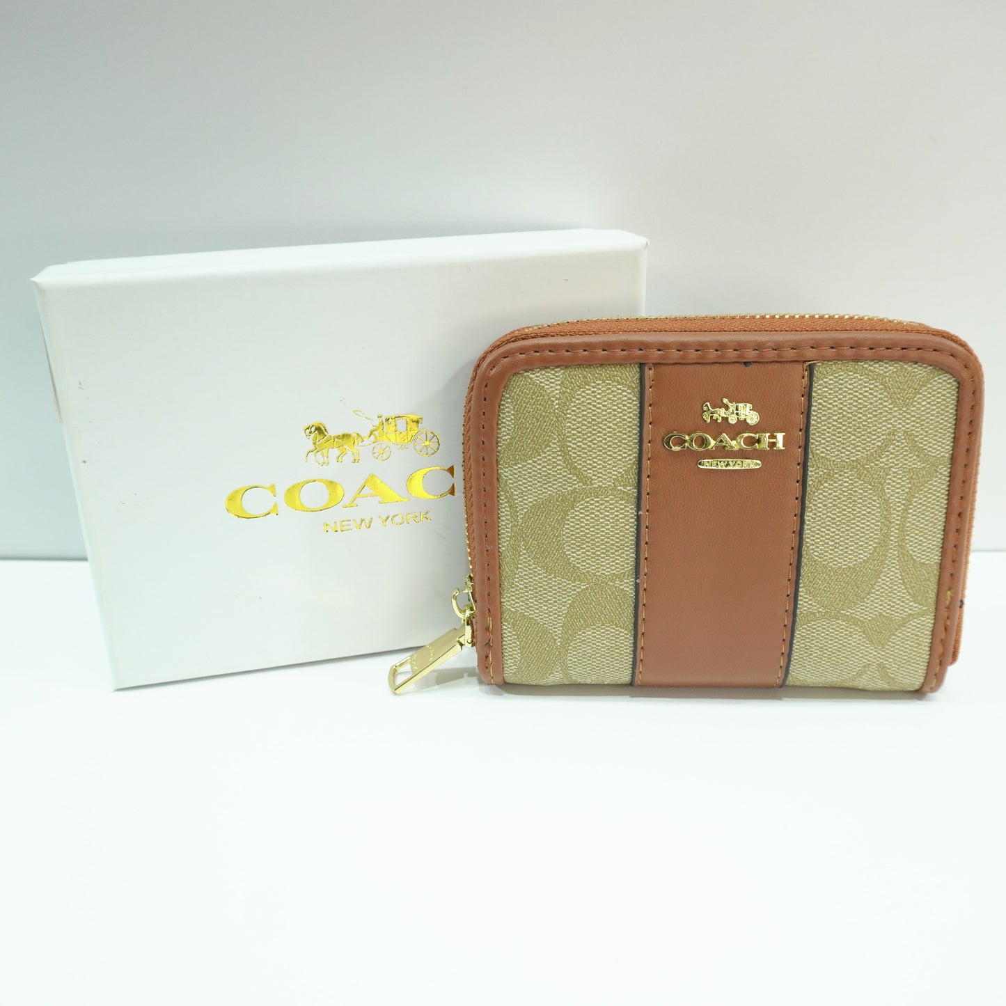 CH 191 Wallet - Beige & Tan