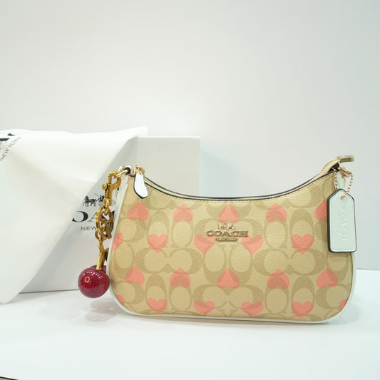 CH Teri Sling Bag - Signature Colour with Heart Print