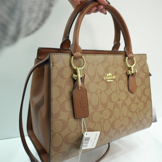 CH Satchel - Tan Signature Print