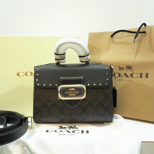 CH303 - Sling Bag - Black/Coffee Signature Print