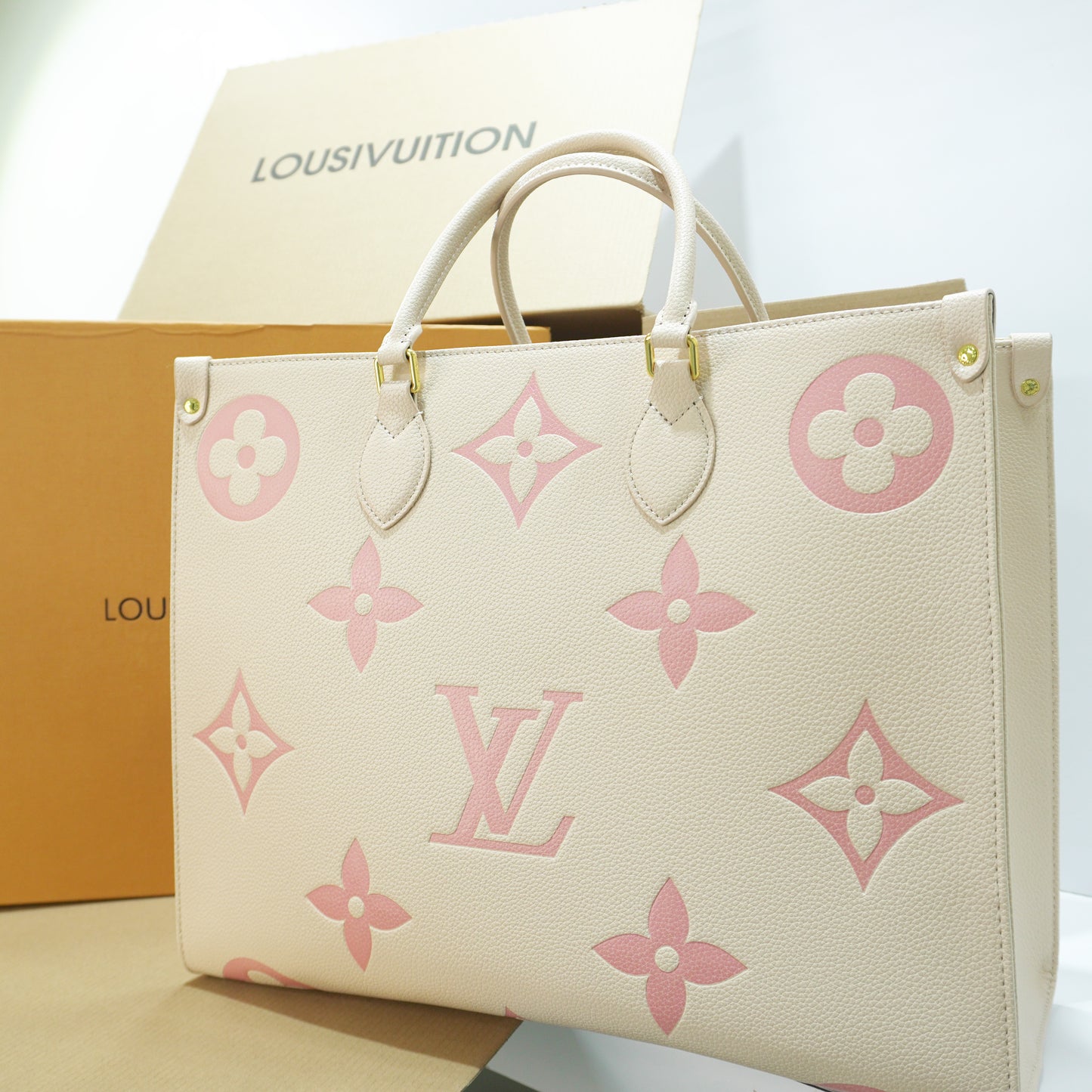 LV123 - OTG Tote - Beige Pink Double Box