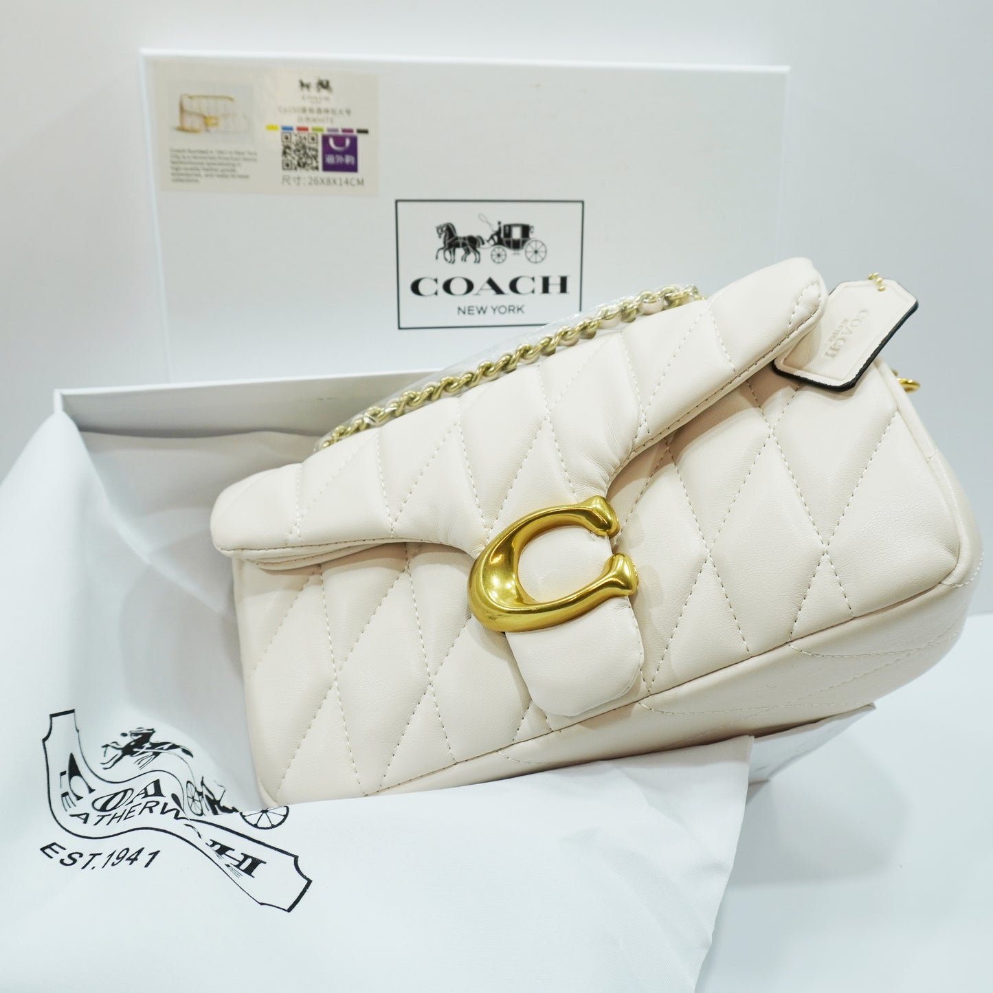 CH C Label (26) - Quilted - White