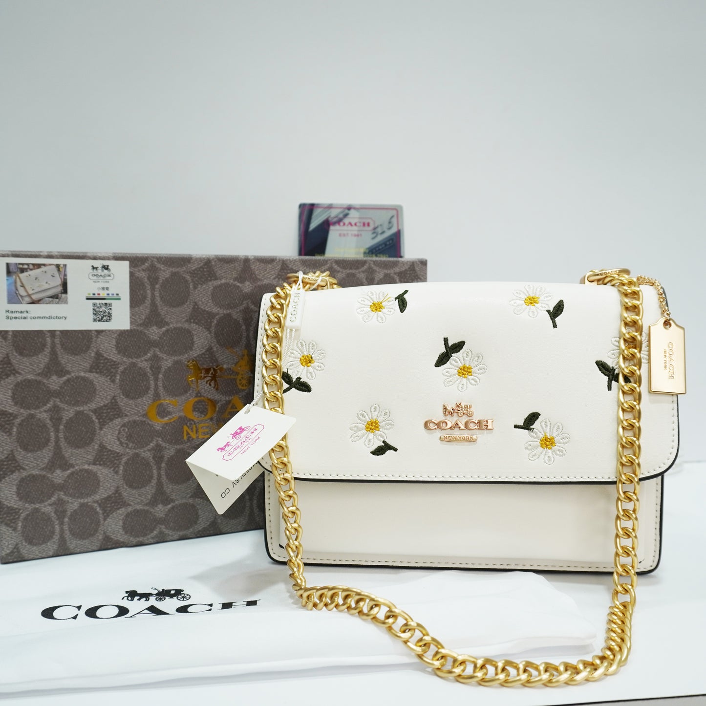 CH015 - Sling/ Shoulder - White floral