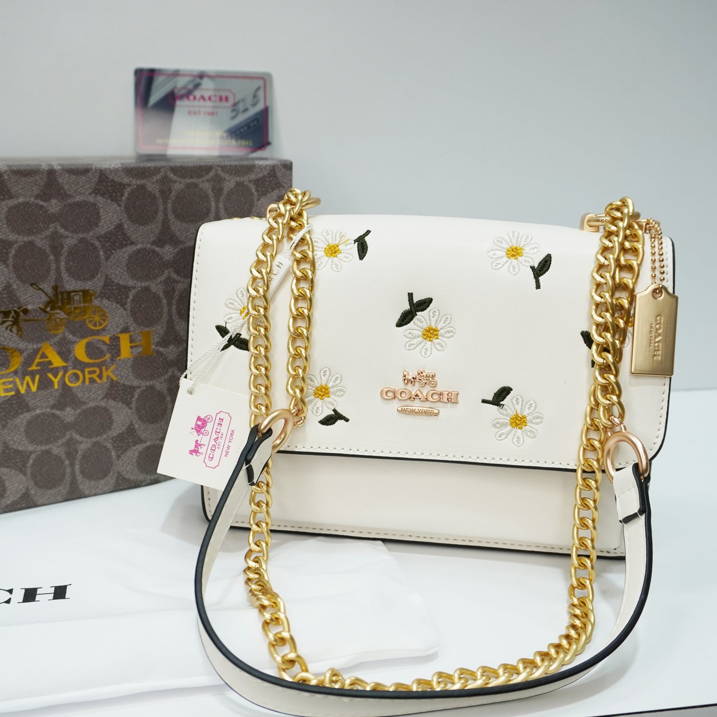 CH015 - Sling/ Shoulder - White floral
