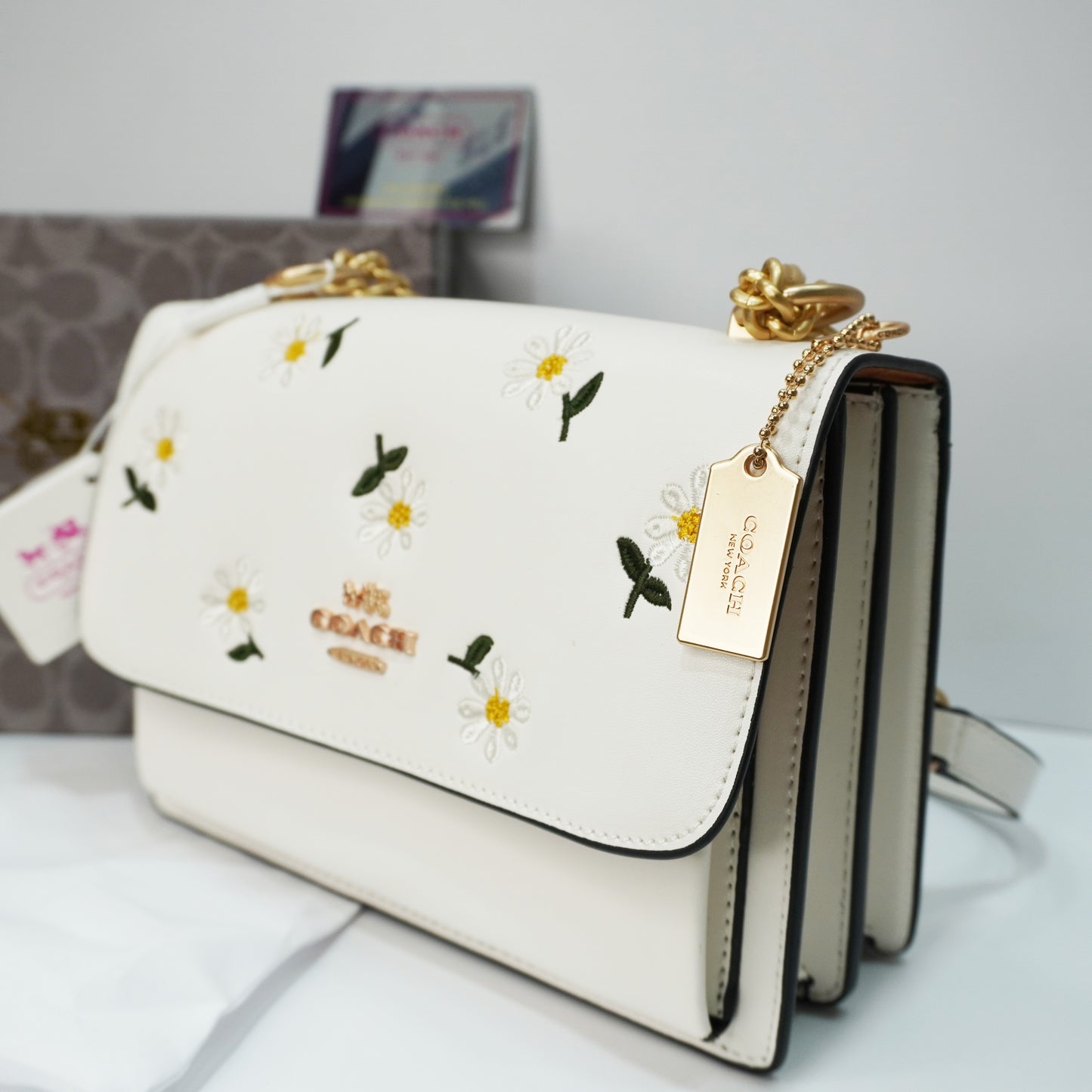 CH015 - Sling/ Shoulder - White floral