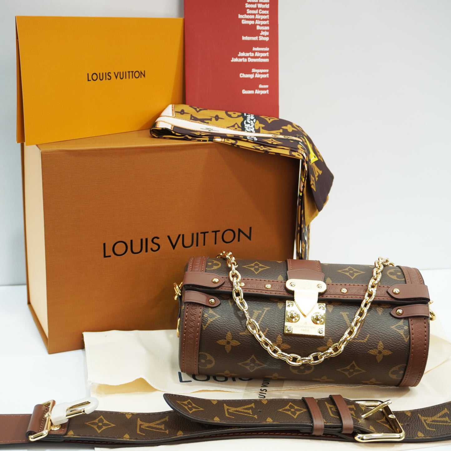 LV777 - Trunk Style Sling/Shoulder - Brown Monogram Double Box