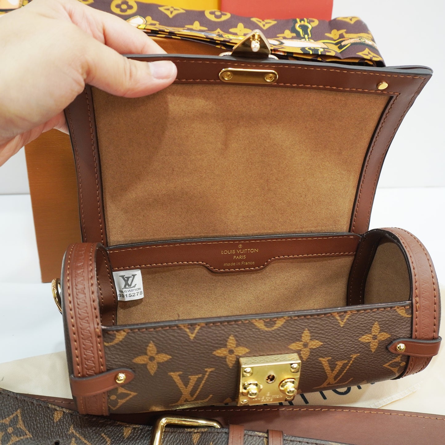 LV777 - Trunk Style Sling/Shoulder - Brown Monogram Double Box