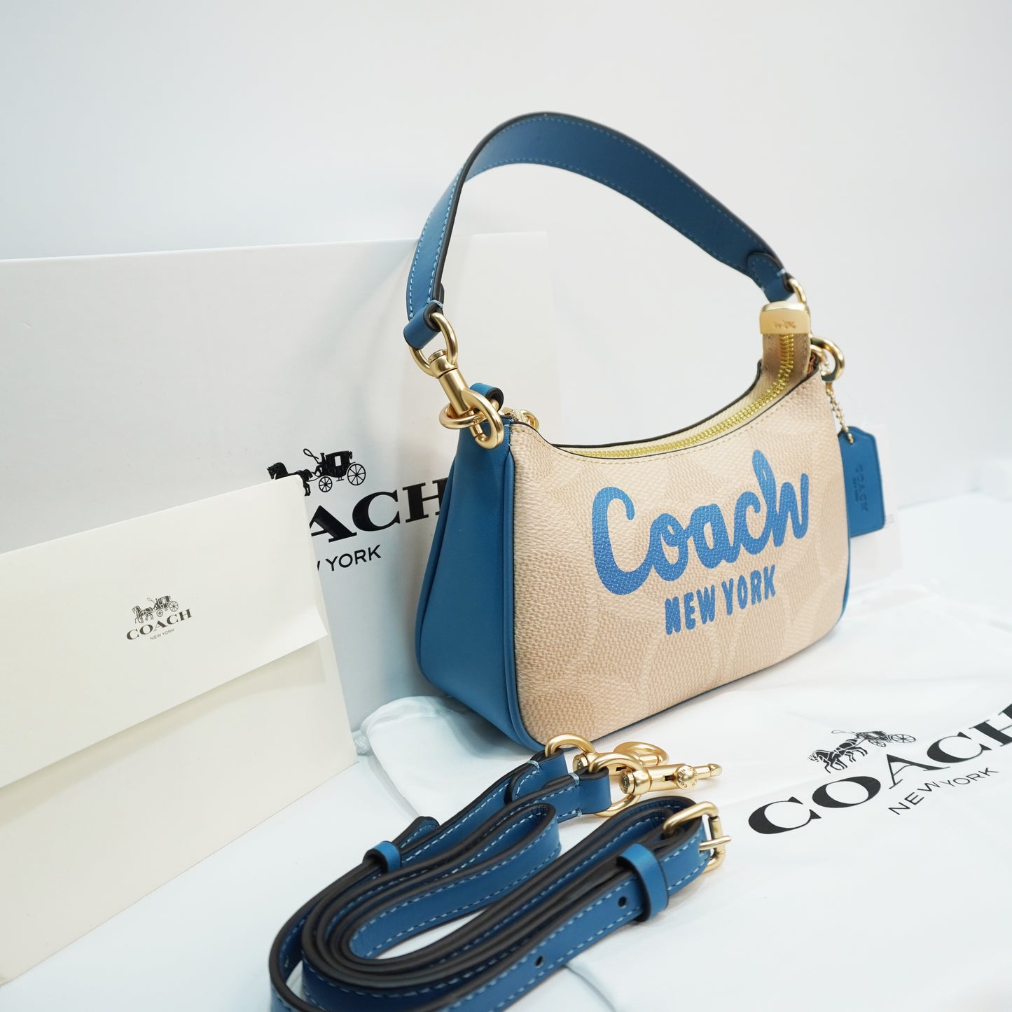 CH786 - Shoulder/Sling - Beige Blue