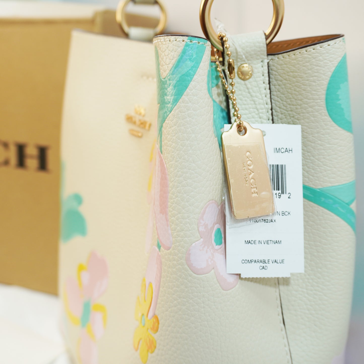 CH77 - Bucket bag Shoulder/Sling - Cream Floral Limited Edition
