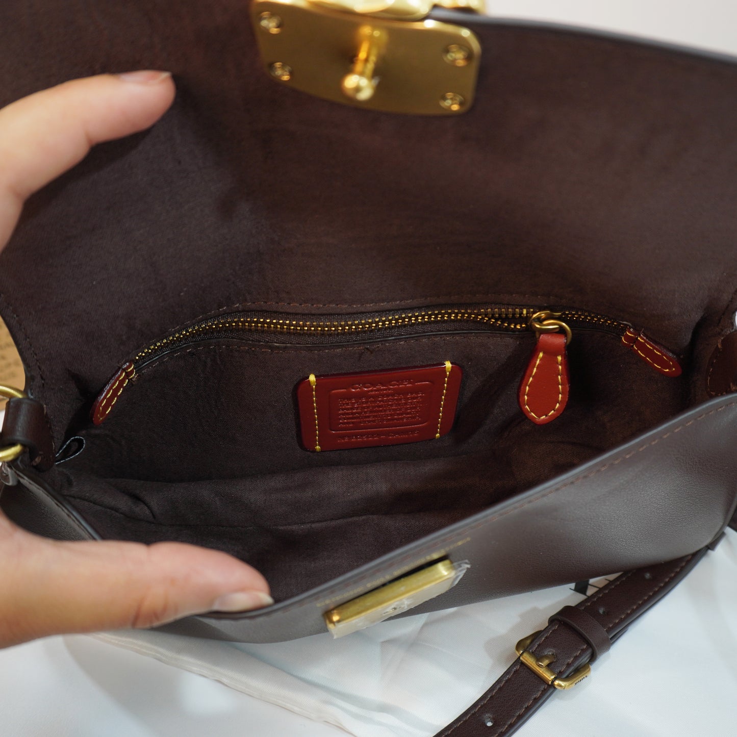 CH0070 - Sling/Shoulder/Clutch - Rich Dark Brown Ultra Premium Qulaity