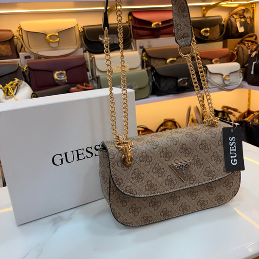 GUS Sling/Shoulder Bag - Brown & Beige