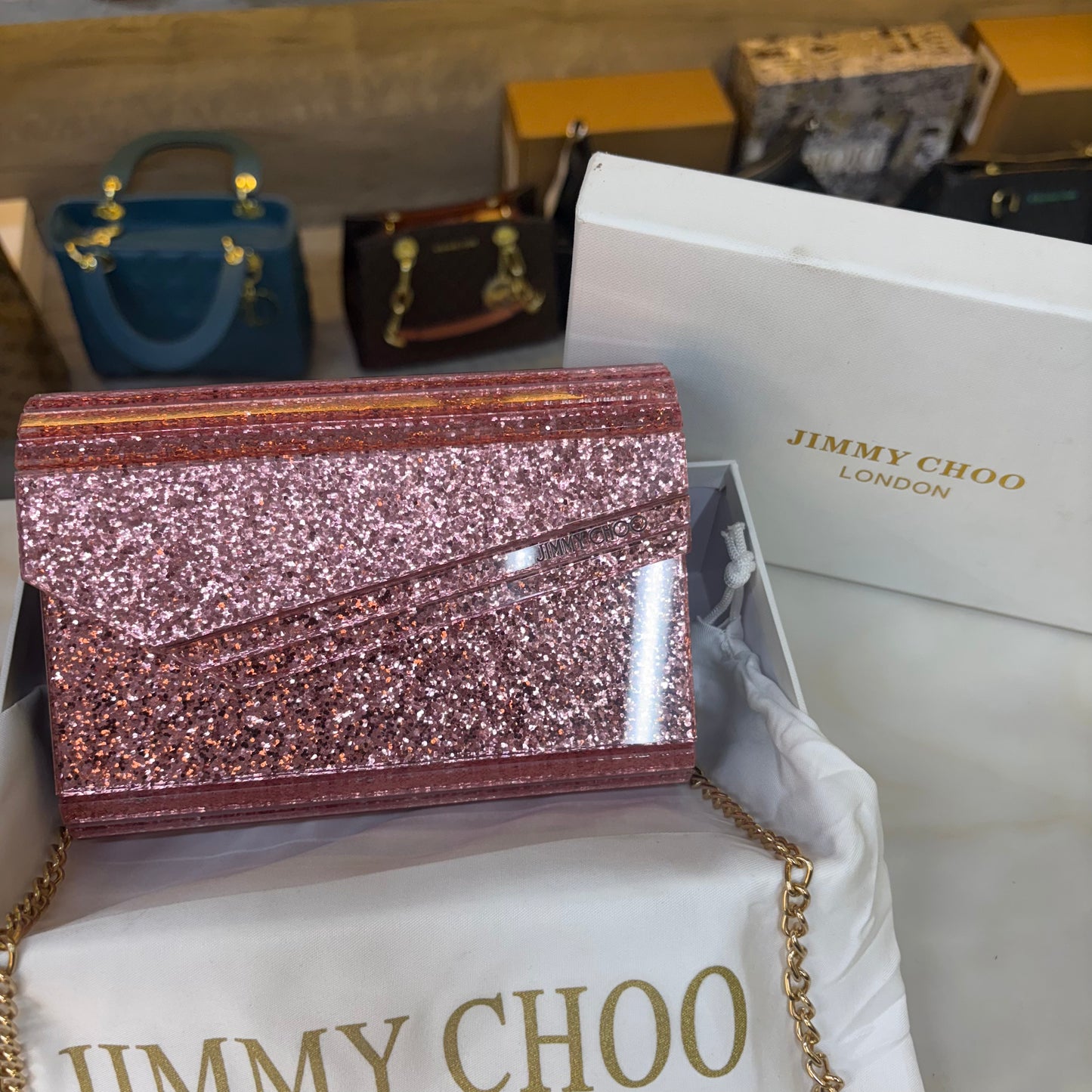 JC Candy Clutch Shimmer Rose - Acrylic