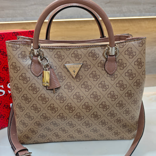 GUESS72 Satchel Bag - Designer Beige