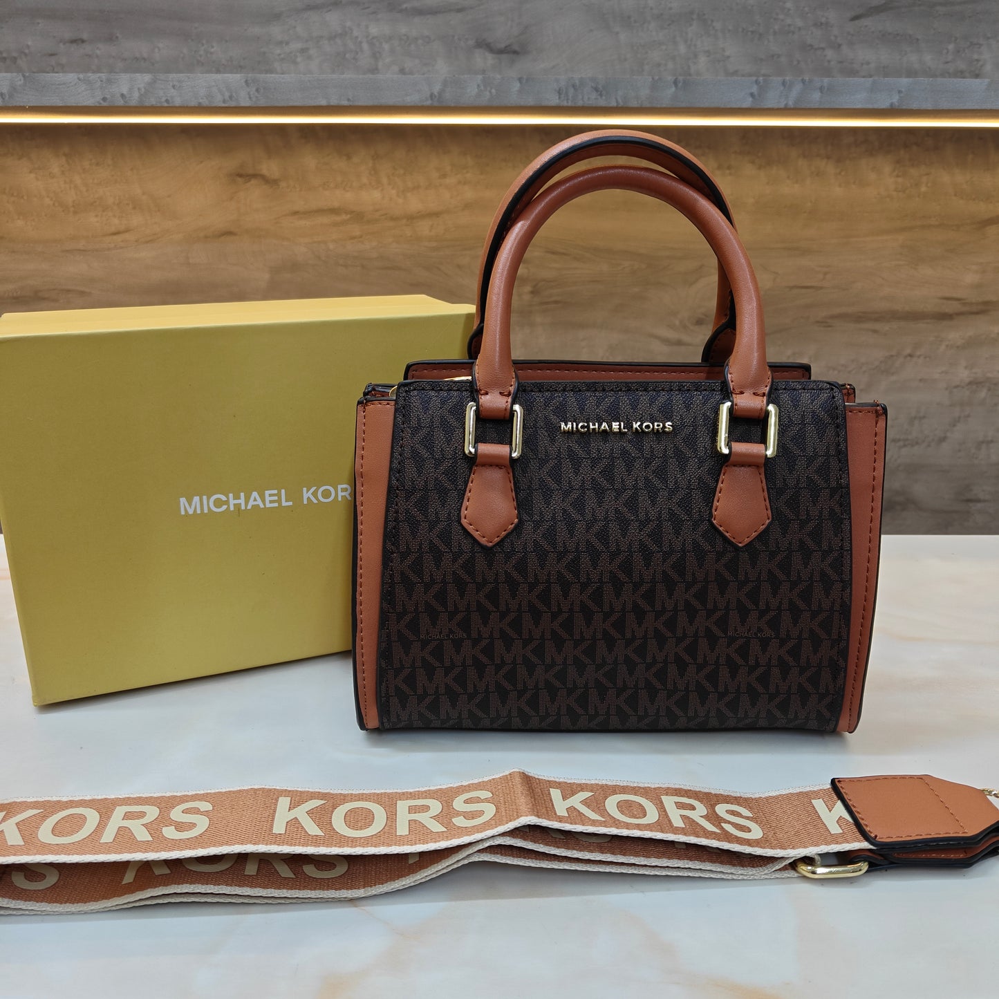 MK Satchel - Coffee Tan