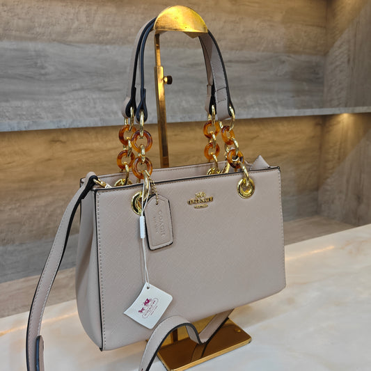 CH44 - Satchel Bag (Beige Colour)