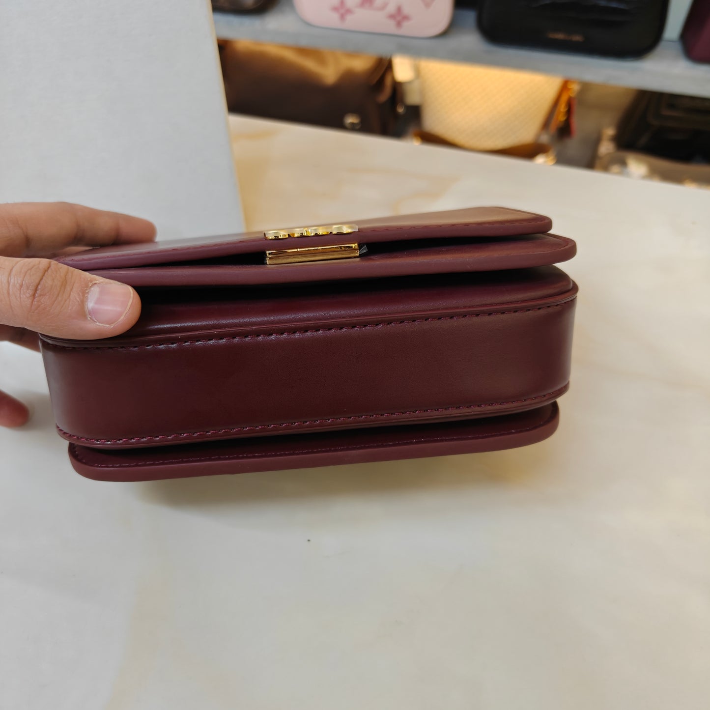 LW Goya Silk Handbag - Wine (Ultra Premium)