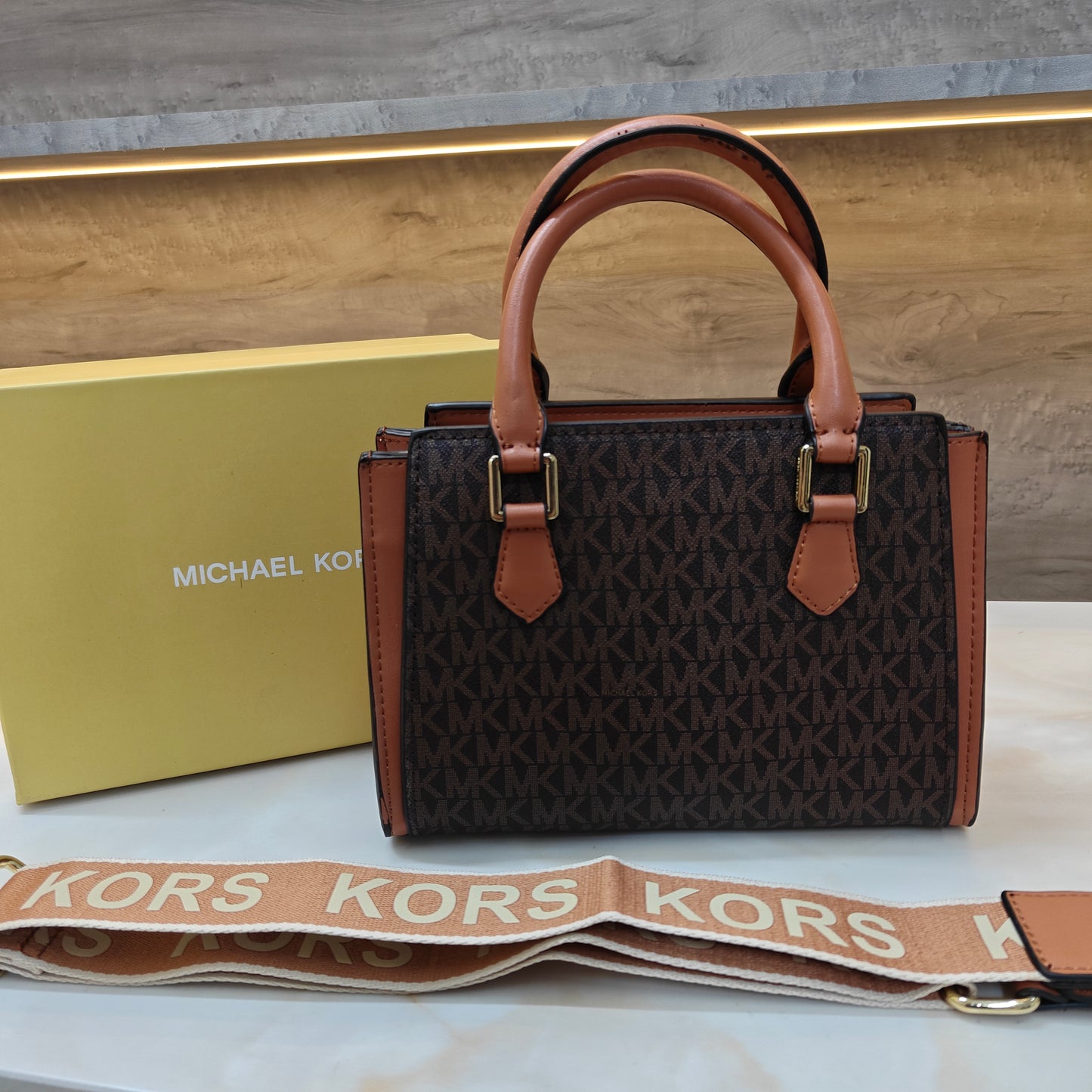 MK Satchel - Coffee Tan