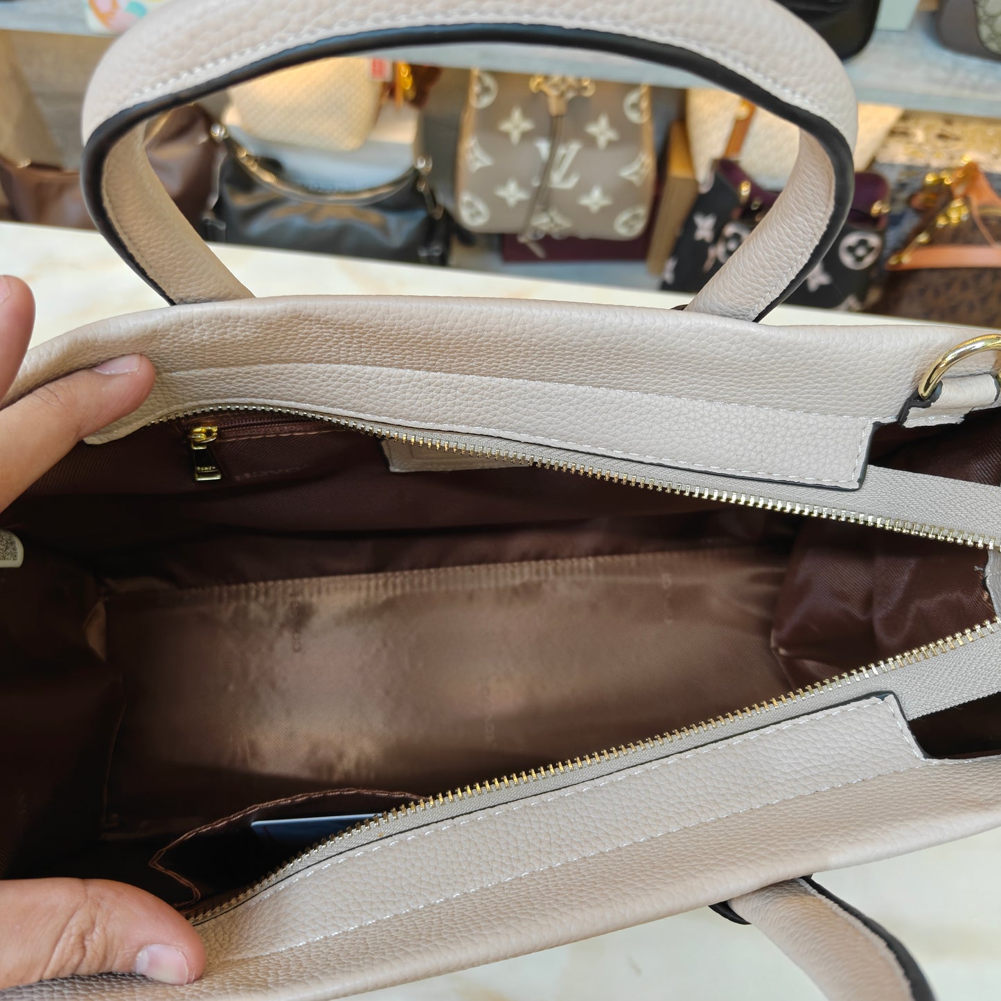 CH Ace Tote Bag - Beige Colour