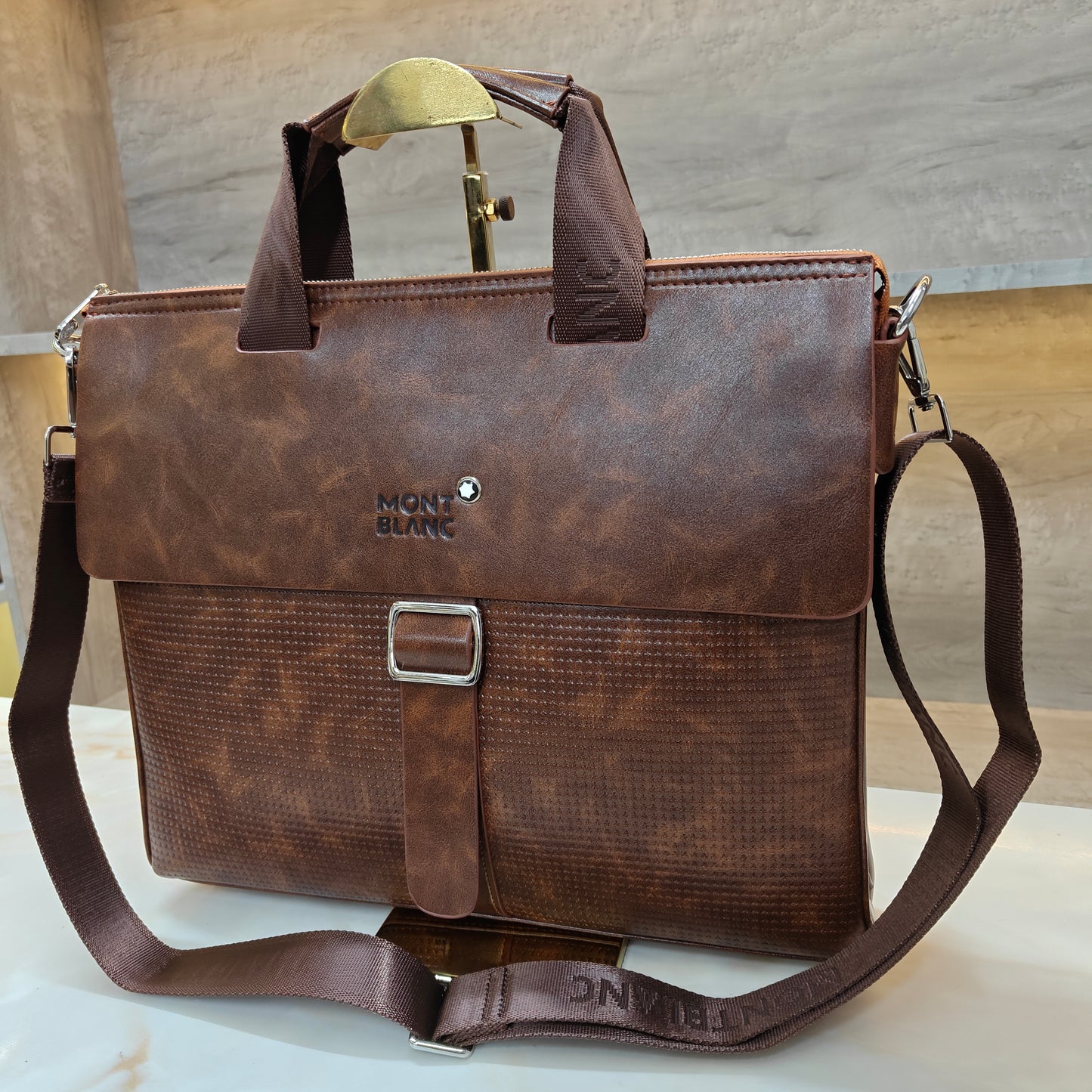 MB Laptop Bag - Brown Colour (Large)